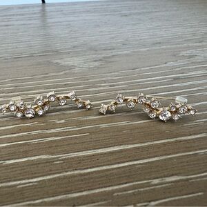 Baublebar Farah Ear Crawlers Earrings Ear Climbers Gold Tone
